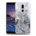 Дизайнерский пластиковый чехол для Nokia 7 Plus Мраморные узоры