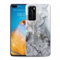 Дизайнерский пластиковый чехол для Huawei P40 Мраморные узоры