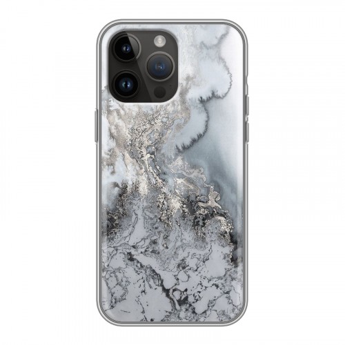 Дизайнерский силиконовый чехол для Iphone 14 Pro Max Мраморные узоры