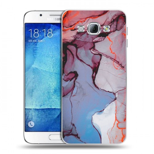 Дизайнерский пластиковый чехол для Samsung Galaxy A8 Мраморные узоры