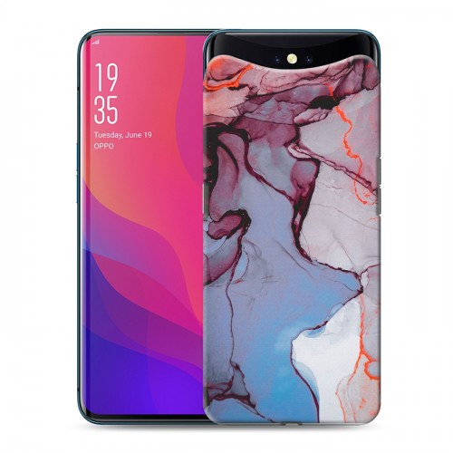 Дизайнерский силиконовый чехол для OPPO Find X Мраморные узоры