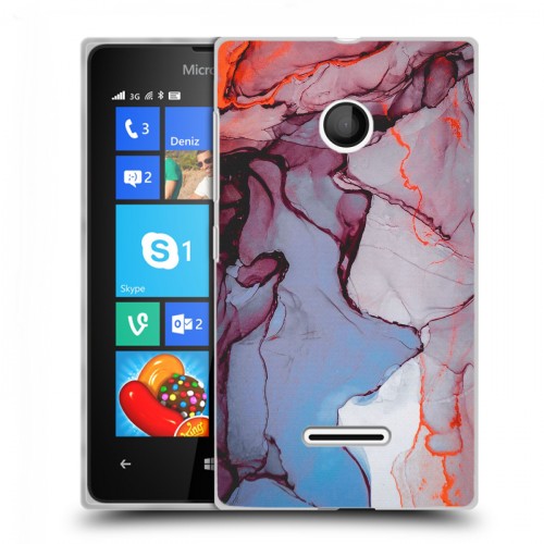 Дизайнерский пластиковый чехол для Microsoft Lumia 435 Мраморные узоры