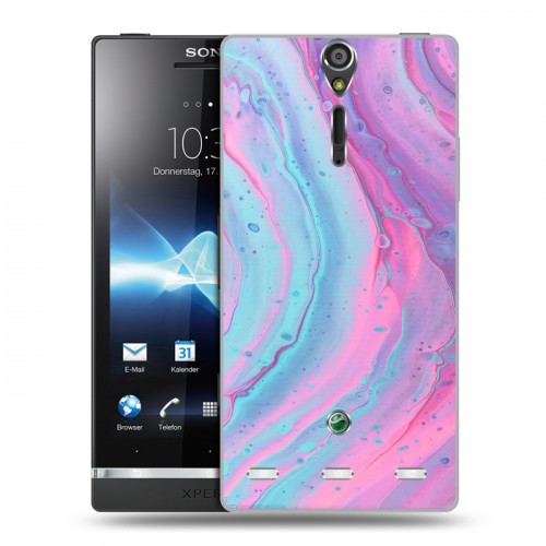 Дизайнерский пластиковый чехол для Sony Xperia S Мраморные узоры