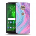 Дизайнерский пластиковый чехол для Motorola Moto G6 Мраморные узоры