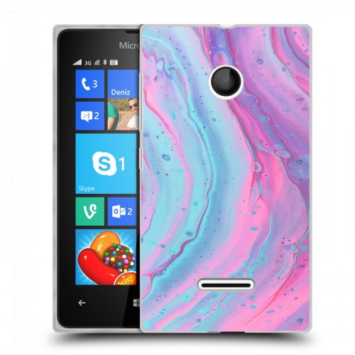 Дизайнерский пластиковый чехол для Microsoft Lumia 435 Мраморные узоры