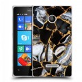 Дизайнерский пластиковый чехол для Microsoft Lumia 435 Мраморные узоры