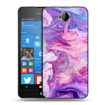 Дизайнерский силиконовый чехол для Microsoft Lumia 650 Мраморные узоры (на заказ)