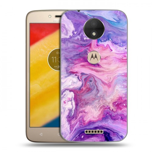Дизайнерский силиконовый чехол для Motorola Moto C Мраморные узоры