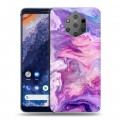 Дизайнерский силиконовый чехол для Nokia 9 PureView Мраморные узоры