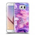 Дизайнерский пластиковый чехол для Samsung Galaxy S6 Мраморные узоры