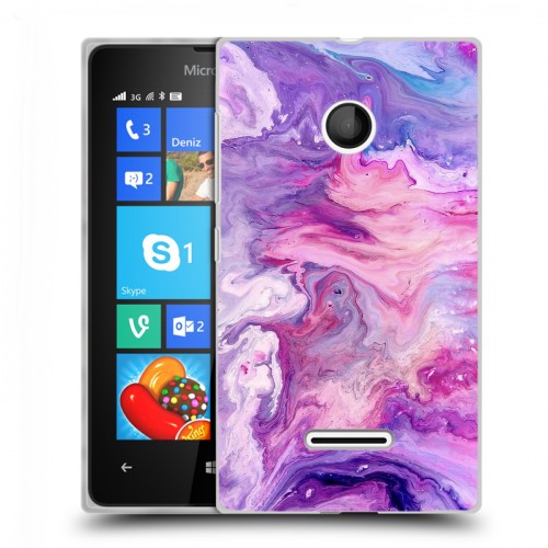 Дизайнерский пластиковый чехол для Microsoft Lumia 435 Мраморные узоры