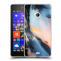 Дизайнерский пластиковый чехол для Microsoft Lumia 540 Мраморные узоры