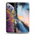 Дизайнерский силиконовый чехол для Iphone Xs Max Мраморные узоры