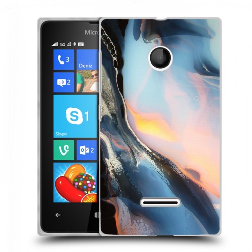 Дизайнерский пластиковый чехол для Microsoft Lumia 435 Мраморные узоры