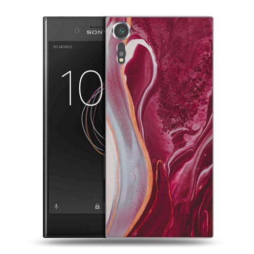 Дизайнерский пластиковый чехол для Sony Xperia XZs Мраморные узоры