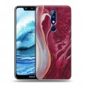 Дизайнерский пластиковый чехол для Nokia 5.1 Plus Мраморные узоры