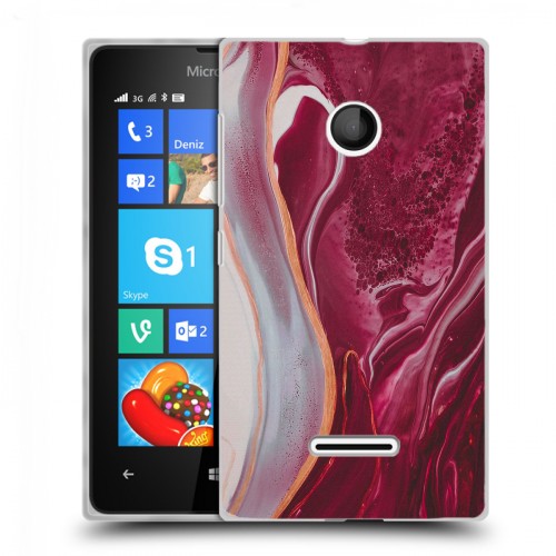 Дизайнерский пластиковый чехол для Microsoft Lumia 435 Мраморные узоры