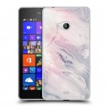 Дизайнерский пластиковый чехол для Microsoft Lumia 540 Мраморные узоры