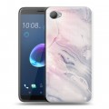 Дизайнерский пластиковый чехол для HTC Desire 12 Мраморные узоры