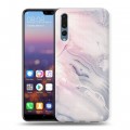 Дизайнерский силиконовый с усиленными углами чехол для Huawei P20 Pro Мраморные узоры