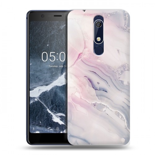 Дизайнерский пластиковый чехол для Nokia 5.1 Мраморные узоры