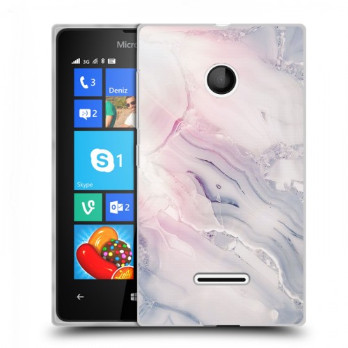 Дизайнерский пластиковый чехол для Microsoft Lumia 435 Мраморные узоры