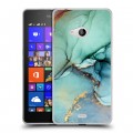 Дизайнерский пластиковый чехол для Microsoft Lumia 540 Мраморные узоры