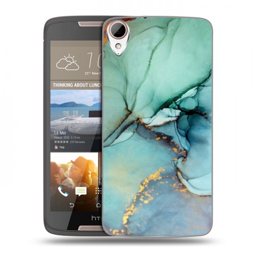 Дизайнерский пластиковый чехол для HTC Desire 828 Мраморные узоры