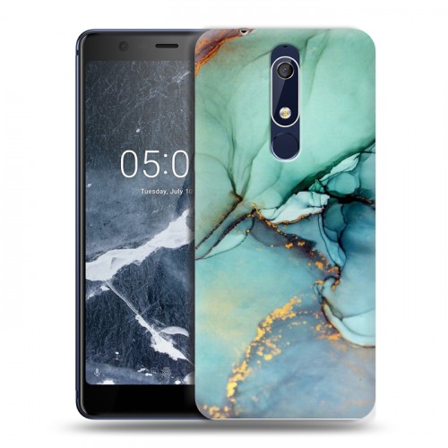 Дизайнерский пластиковый чехол для Nokia 5.1 Мраморные узоры