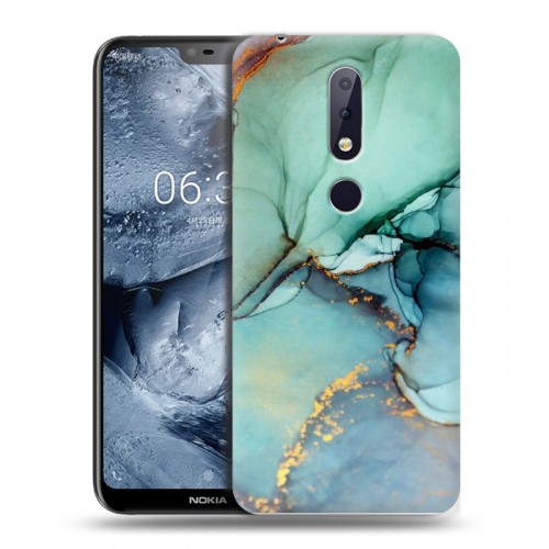 Дизайнерский силиконовый чехол для Nokia 6.1 Plus Мраморные узоры