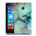 Дизайнерский пластиковый чехол для Microsoft Lumia 435 Мраморные узоры