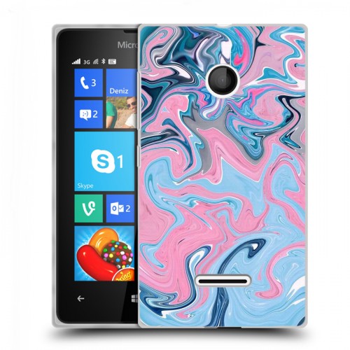 Дизайнерский пластиковый чехол для Microsoft Lumia 435 Мраморные узоры