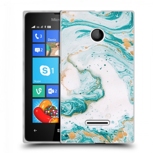 Дизайнерский пластиковый чехол для Microsoft Lumia 435 Мраморные узоры