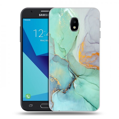 Дизайнерский пластиковый чехол для Samsung Galaxy J3 (2017) Мраморные узоры
