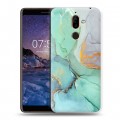 Дизайнерский пластиковый чехол для Nokia 7 Plus Мраморные узоры