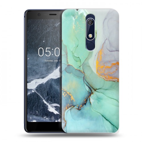 Дизайнерский пластиковый чехол для Nokia 5.1 Мраморные узоры