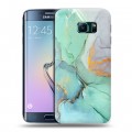 Дизайнерский пластиковый чехол для Samsung Galaxy S6 Edge Мраморные узоры