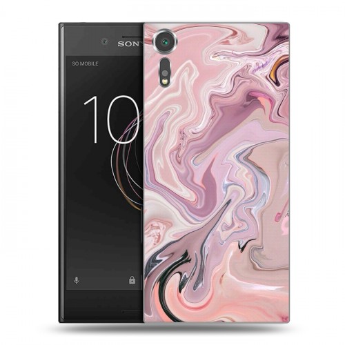 Дизайнерский пластиковый чехол для Sony Xperia XZs Мраморные узоры