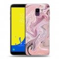 Дизайнерский пластиковый чехол для Samsung Galaxy J6 Мраморные узоры