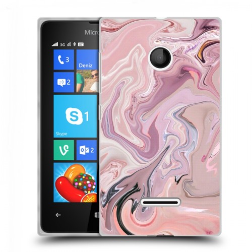 Дизайнерский пластиковый чехол для Microsoft Lumia 435 Мраморные узоры