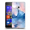 Дизайнерский пластиковый чехол для Microsoft Lumia 540 Мраморные узоры