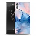 Дизайнерский пластиковый чехол для Sony Xperia XZs Мраморные узоры