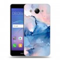 Дизайнерский пластиковый чехол для Huawei Y3 (2017) Мраморные узоры