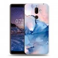 Дизайнерский пластиковый чехол для Nokia 7 Plus Мраморные узоры