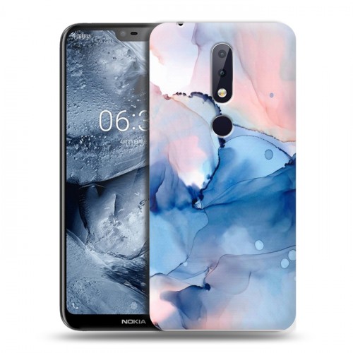 Дизайнерский пластиковый чехол для Nokia 6.1 Plus Мраморные узоры