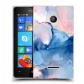 Дизайнерский пластиковый чехол для Microsoft Lumia 435 Мраморные узоры