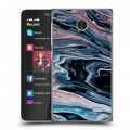 Дизайнерский пластиковый чехол для Nokia X Мраморные узоры