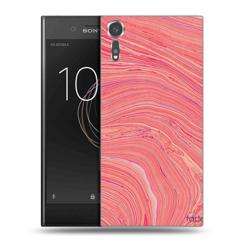 Дизайнерский пластиковый чехол для Sony Xperia XZs Мраморные узоры