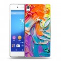 Дизайнерский пластиковый чехол для Sony Xperia Z3+ Мазки краски