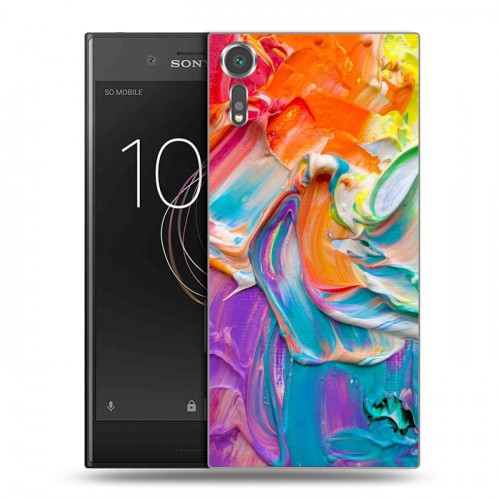 Дизайнерский пластиковый чехол для Sony Xperia XZs Мазки краски